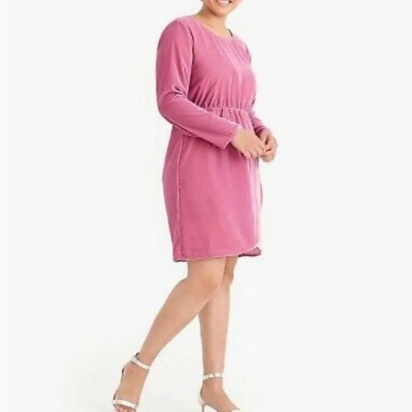 New! J. Crew Velvet Tulip Hem Faux Wrap Dress nwt 16308 - Picture 1 of 15
